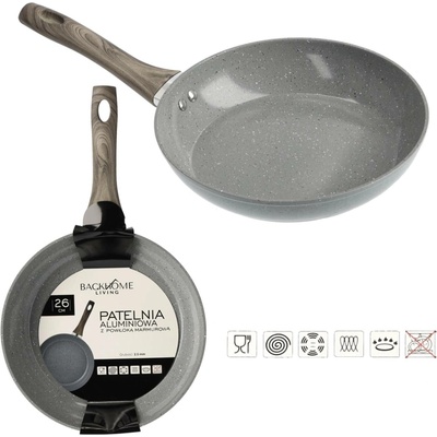 marka niezdefiniowana HLINÍKOVÁ PÁNVICE 26 CM 2,5 MM S MARMOUROVÝM POVRCHEM *7602