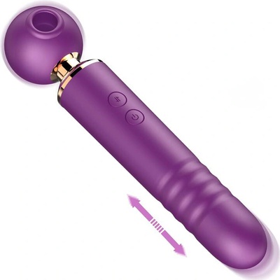 SuperLove 3in1 Ultimate Suction Pulsation Thrusting Massage Wand
