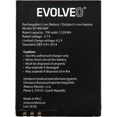 EVOLVEO originální baterie 700 mAh pro EasyPhone ID EP-400-BAT – Hledejceny.cz