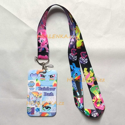 Šňůrka na krk s cedulkou My little Pony Rainbow Dash
