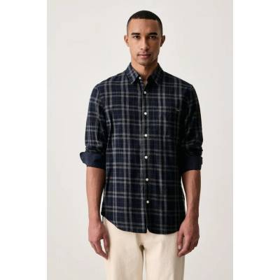 Guess pánska bavlnená košeľa M6BH35.W4284 tmavomodrá
