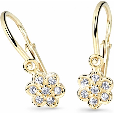 Cutie Jewellery zlaté detské náušnice C2746-10-X-1 zelená