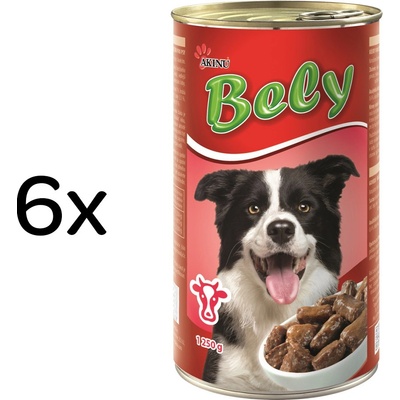 Akinu Bely kousky v omáčce s hovězím 6 x 1250 g