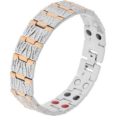 Šperky eshop ocelový stříbrné a zlaté barvy dekorativní zářezy magnety SP21.04