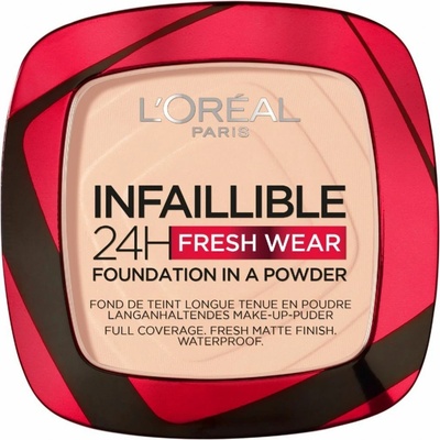 L'Oréal Paris Infallible 24H Fresh Wear Foundation In A Powder make-up 180 Rose Sand 9 g