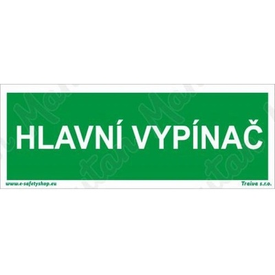 Manutan Hlavní vypínač, samolepka 75 x 25 x 0,1 mm, arch 24 ks
