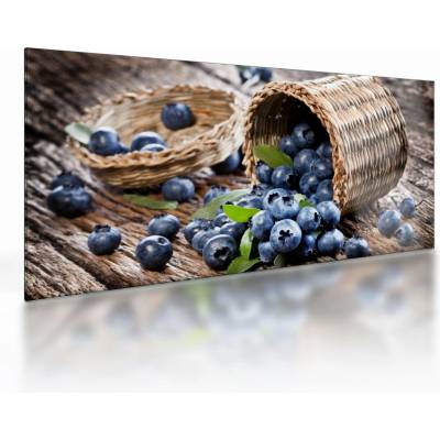 Sklenený obraz - Šťavnaté čučoriedky, jednodielne 100x50 cm na skle