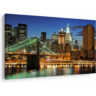 Obraz - Most s New Yorkem, jednodílný 120x80 cm