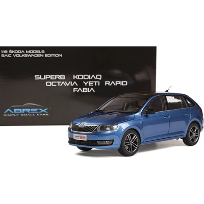 ABREX Škoda Rapid Spaceback 2013 Modrá Metalíza 1:18