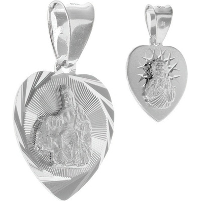 Argento Strieborný prívesok Škapuliar srdiečko 84683