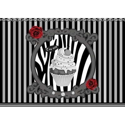 Preinterier FT4692 Fototapeta na stenu Cupcake - čiernobiely vlies 104cm x 70cm