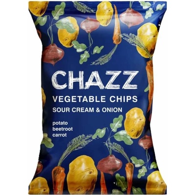 CHAZZ Zeleninové chipsy s příchutí zakysané smetany a cibule 75 g