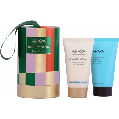 Ahava Dare to Glow Ahava Dead Sea Water Sea Kissed minerální tělové mléko 40 ml + Ahava Mineral krém na ruce s minerály z Mrtvého moře 40 ml kosmetická sada – Hledejceny.cz