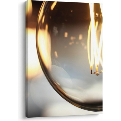 Obraz svítící žárovky, jednodílný 50x70 cm