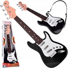 JOKO detská Elektrická gitara 44 cm s kovovými strunami čierna