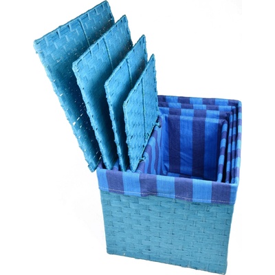 Vingo Úložný box s vekom modrý 40x29 cm v. 28