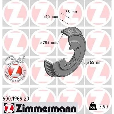 Brzdový buben ZIMMERMANN 600.1969.20 – Hledejceny.cz