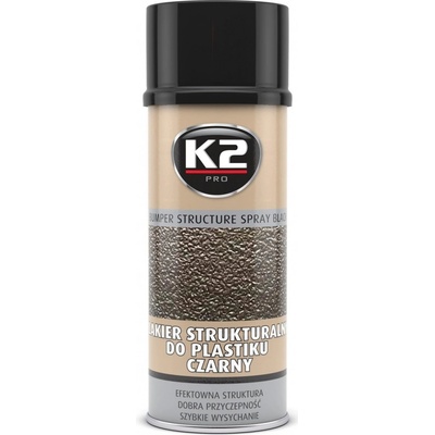 K2 Rychleschnoucí černá strukturální barva na plasty Bumper Spray, 400 ml (černá) – Hledejceny.cz