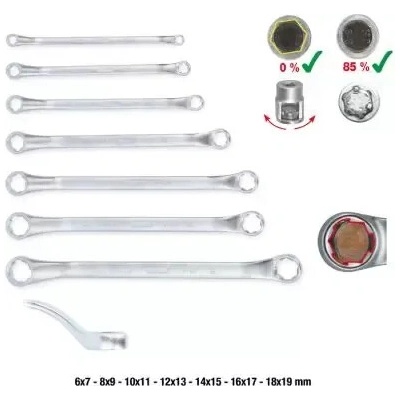 KS Tools Sada dvouočkových klíčů KST 517.1555