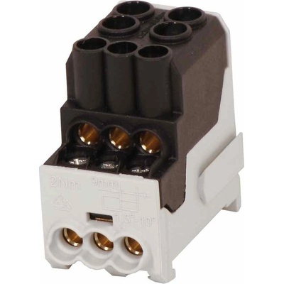 Eleman Blok pro rozdělení fází UVB 100 L S, 1pól., 101A, 1000V, černý, na DIN