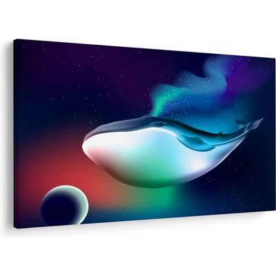 Obraz - Vesmírná velryba, jednodílný 90x60 cm