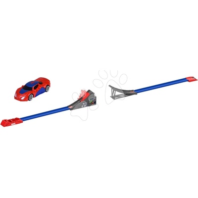 Majorette Skákací most Bridge Jumper Marvel délka 150 cm s kovovým autíčkem Spiderman 1:64