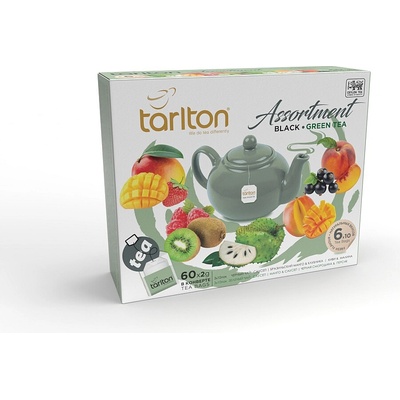Tarlton Assortment Black & Green Tea 60 x 2 g