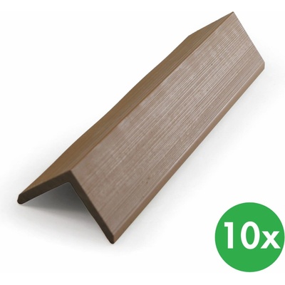 B2B Partner Ukončovací lišty k WPC terasovým prknům koextrudované 50 x 2850 mm teak 10 ks
