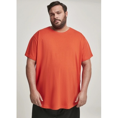 Urban Classics Prodloužené mírně zaoblené pánské triko oranžová
