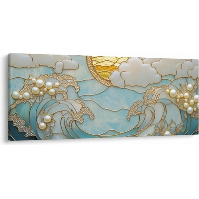 Obraz - 3D perly v oceáne, jednodielne 120x50 cm