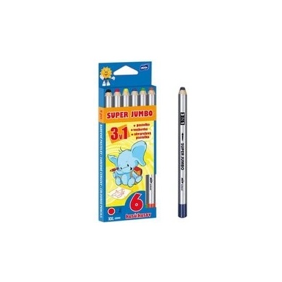 Jumbo 6300336 Super pastelky 6 ks 3v1