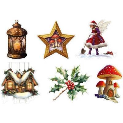 Studio Light průhledné samolepky Fairy Christmas vánoce s vílami