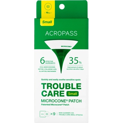 AcroPass - Trouble Care Microcone Patch Small - Náplasti na nedokonalosti s mikrojehličkami - Malé - 9 ks