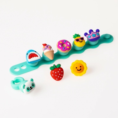 Fat Brain Plip Charms Silikonový náramek a prstýnek
