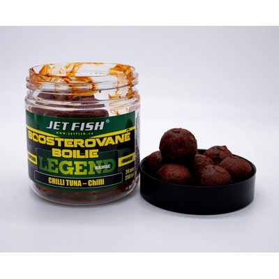 Jet Fish Legend Range Boosterované boilies 250 ml 24 mm Chilli tuna