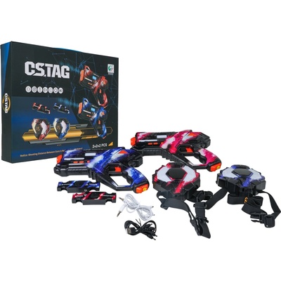 Laser tag sada pro 2 hráče - pistole, vesty a senzory