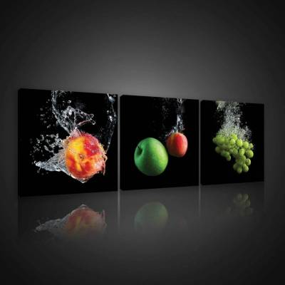 Consalnet Obraz na plátně: Ovoce (1) - set 3ks 25x25cm