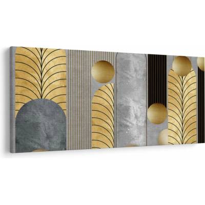 Obraz - Zlaté dekory, jednodielne 250x125 cm