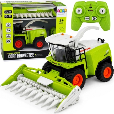 LEAN Toys dálkově ovládaný RC kombajn s kukuřičným adaptérem 1:24 se světly a zvuky – Hledejceny.cz