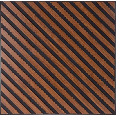 Homestyling Stěnový dekorační panel 60 × 60 cm Dbrown Diag