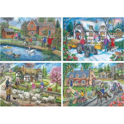 House of Puzzles 4x500 Život na vidieku 500 dielov