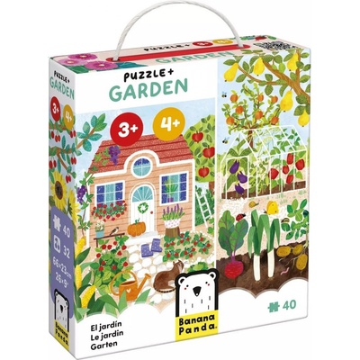 Banana Panda s obrázkovými kartami a plakátem zahrada 40 dílků