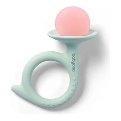 BabyOno silikon kousátko Snail růžová