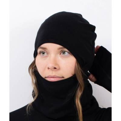 kukla EIVY HINGE MERINO WOOL RIB BALACLAVA black