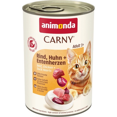 Carny Adult hovězí kuře & kachní srdce 12 x 400 g – Hledejceny.cz