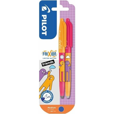 Gumovací roller FriXion Ball 07, Friends Ltd., R., BL, 2ks, růžová/m.oranžová, FRIENDS