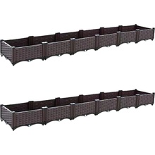Garden King Modulárny vyvýšený záhon Multiflex 22 VZM95 240 x 40 x 22 cm súprava 2 balenia hnedý