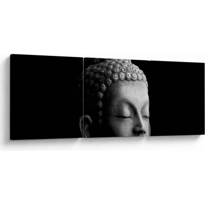 Obraz - Budha, portrét, trojdielne 120x40 cm