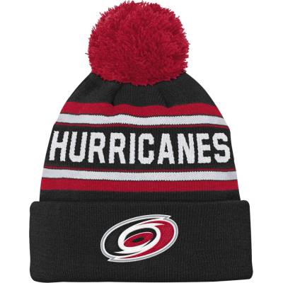 Outerstuff Detská predškolská zimná čiapka Carolina Hurricanes NHL 3rd Jersey Jacquard Cuff Pom