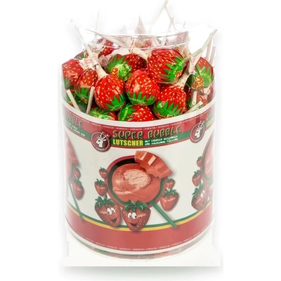 Kaumy Super bubble lízátka jahodová 100 x 17 g